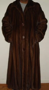 Men's 50" Long AMERICAN FUR AWARD Mahogany Mink Fur Coat Size 44-46 FREE SHIPPI - Picture 1 of 6
