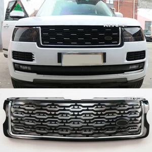 SVA Style Black Front Grille Grill Mesh Cover For Range Rover L405 2013-2017 - Picture 1 of 4