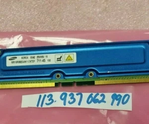 256MB Rambus Rimm 256MB/16  184PIN  Non ECC PC 711-45  DUAL RANK  16X8  - Picture 1 of 1