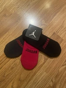 Jordan Socks No Show 3 Pairs SIZE 3Y-5Y - Picture 1 of 5
