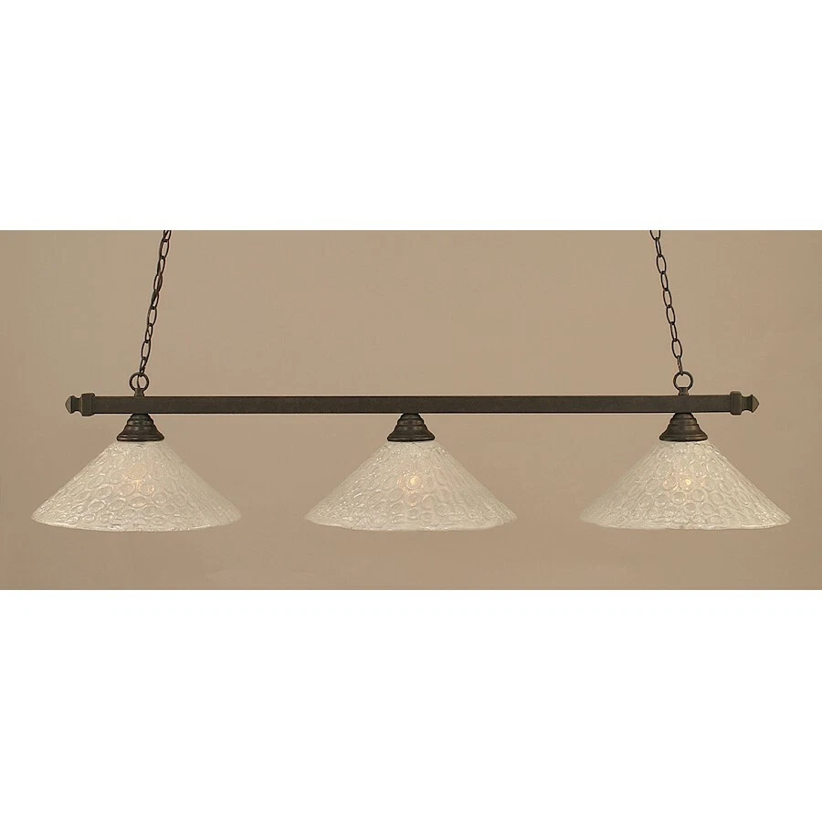 Toltec Lighting Square 3 Light Billiard Light - 803-DG-411 - Image 1 of 1