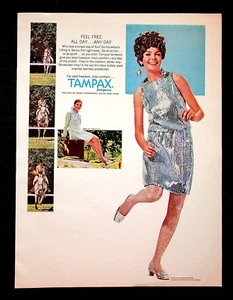Tampax Lady Horse Dancing/Safeguard Facewash, 1968 Ingenue VTG Print Ad - Picture 1 of 2