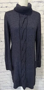 Spence Turtle Neck Sweater Dress Heather Grey Blue Size XL - Picture 1 of 6