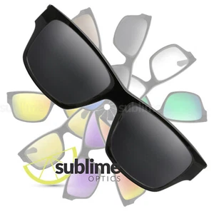 UV400 Black Dark Grey Replacement Lenses For Oakley Jupiter Squared - Foto 1 di 5