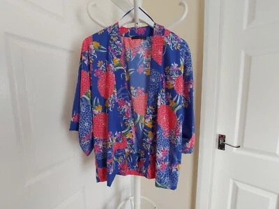 Jacket "Atmosphere" Blue Pink With Floral Multi Colour Size: S ( UK ) Eur S - Image 1 of 4