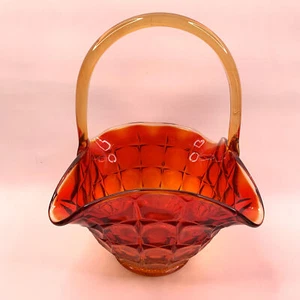 Vintage Indiana Glass Red Amberina Tiara Sunset Constellation Basket Tiara - Picture 1 of 6