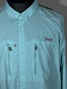 Columbia PFG Omni-Shade Bottoni Roll Tab Maniche Pesca Acqua Taglia XL - Foto 1 di 13