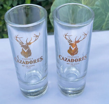 Cazadores Tequila, 100% De Agave Tall Shot Glass Set of 2 - Excellent!