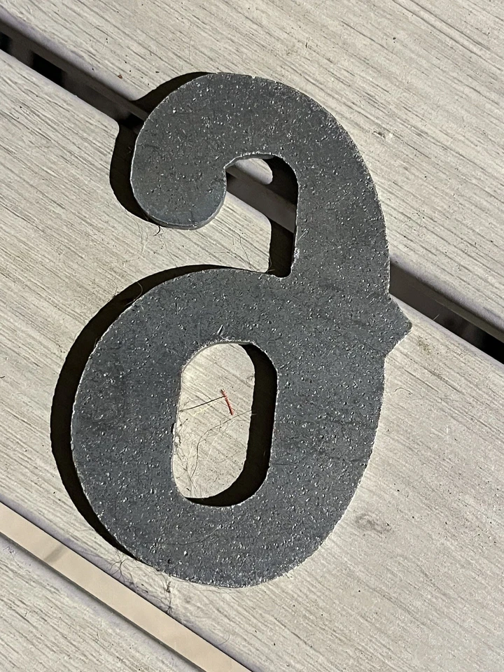 Cast Iron Western Number 6 Sign Rustic 4” tall Alphabet - Image 1 of 1