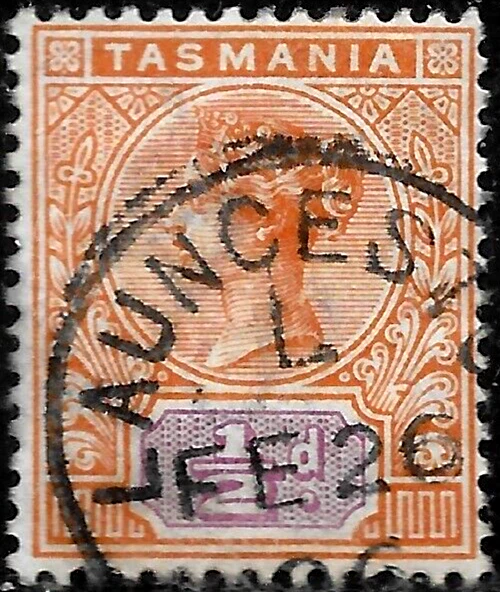 Australia Tasmania 1892 Sc#76 usado.  CD: Launceston FE.20.96 VF Foto 1 de 1