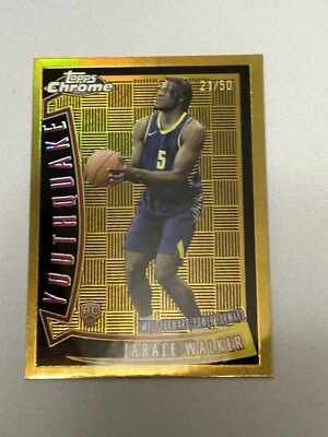 2023-24 Topps Chrome Youthquake Gold Refractor Rookie Jarace Walker /50 - Image 1 of 2