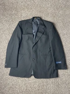 Giacca blazer John Henry VINTAGE uomo 40R grigio scuro lana foderata tweed made in USA - Foto 1 di 8