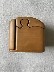 Fred & Marilyn Maple Puzzle Wooden Stash Box California Arts MCM Beauty - Picture 1 of 24