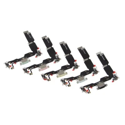 OEM Audio Jack Mic Charging Port Dock Felx Cable For iPhone 15 15+ 15 Pro 15 Max - Image 1 of 4