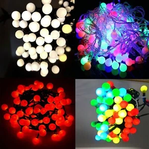 384 LED Berry Cluster Christmas Xmas Ball Lights Garden Party Strings Mains/OPT - Picture 1 of 7