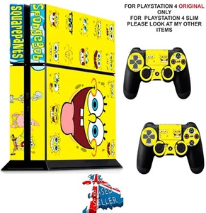 SPONGEBOB PS4 PROTECTIVE SKIN DECAL VINYL STICKER WRAP - Picture 1 of 3