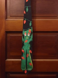 Corbata de Navidad vintage Gumby 1996 Ralph Marlin decorada con goma - Imagen 1 de 2