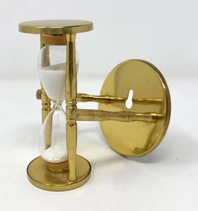 Vintage Messing Sanduhr Glas Sanduhr Wand Küche Deko 5 Minuten Eieruhr - Bild 1 von 4