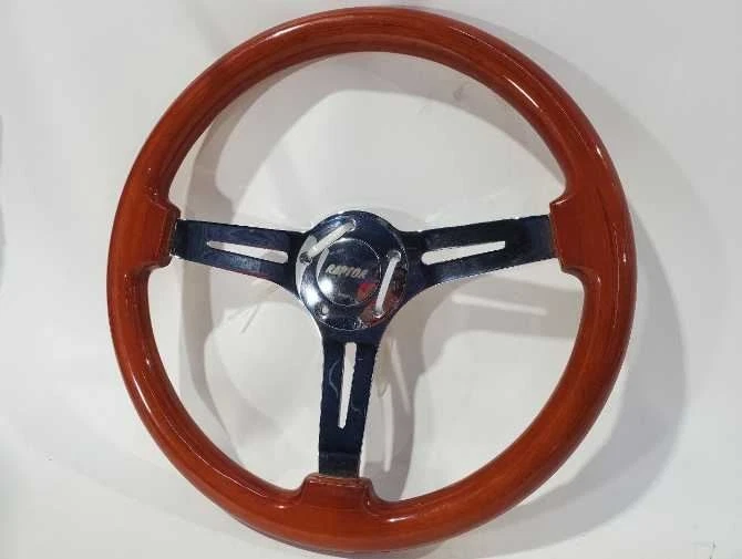 Cadillac Fleetwood 1984 mercado de accesorios volante Raptor 3 radios madera  Foto 1 de 4