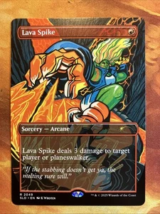 MTG Borderless Lava Spike Secret Lair: EVERYTHING IS ON FIRE!! - Picture 1 of 2