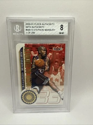 Fleer Authority 2000-01 - Stephon Marbury #68/299 Beckett 8 Foto 1 de 2