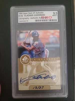 1999 Upper Deck SP Authentic#VG Vladimir Guerrero AutoCard 13/27 Chirograpy RARE - Image 1 of 4