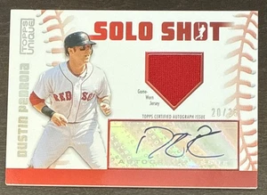 Dustin PEDROIA🔥2009 Topps Unique Solo Shot Relic AUTO #SSAR-DP 20/25 Red Sox💥 - Foto 1 di 2