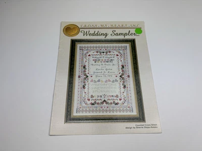 Cross My Heart Wedding Sampler Counted Cross Stitch Pattern 2M - Image 1 of 3
