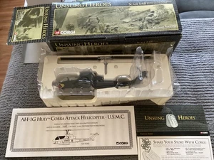 Corgi Unsung Heroes US51202 AH-1G Huey Cobra Attack Helicopter USMC Undisplayed - Picture 1 of 9