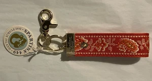 Spartina 449 Grab-n-Go Schlüsselanhänger rosa Richmond Hill Paisleymuster ~ NEU mit Etikett - Bild 1 von 7