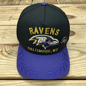 Baltimore Ravens New Era 59FIFTY Fitted Hat Black Purple Laurel Brim Size 7 3/8 - Picture 1 of 7
