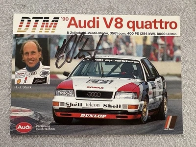 handsignierte AK Hans-Joachim Stuck  / Audi - DTM / Motosport Rennfahrer - Bild 1 von 2