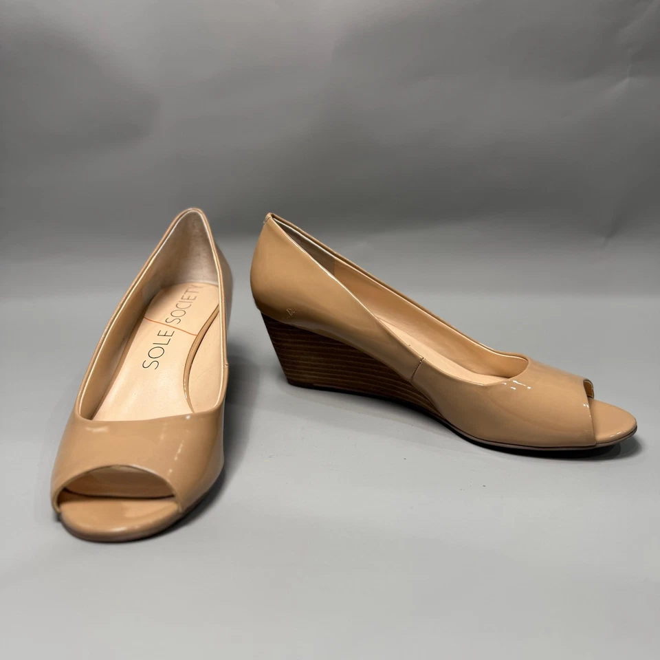 SOLE SOCIETY Peep Toe Wedges - Image 1 of 4