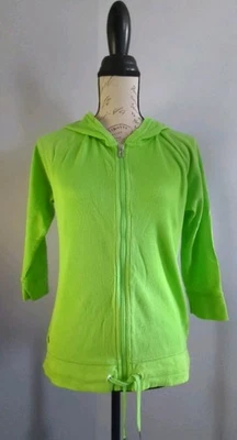 Ralph Lauren женщин средний активный вафель трикотажа тепловой молнии куртка с капюшоном Топ - Изображение 1 из 4