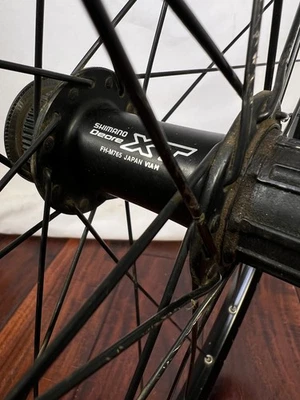 Juego de ruedas MAVIC X717 y X223 disco 26" bujes Shimano XT llantas MTB vintage Foto 1 de 4