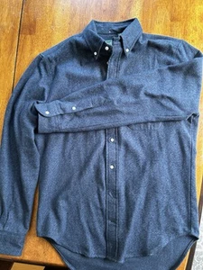 Gitman Vintage Navy Cotton Tweed LS Button Up NWOT MIUSA - Picture 1 of 7