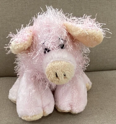 Ganz Webkinz HM002 Pig Pink Plush Hairy Soft Stuffed Farm Animal Toy * No Code - Image 1 of 4