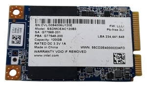 Intel SSDMCEAC120B3 120GB mSATA SSD Solid State Drive 90%-99% Health - Photo 1/1