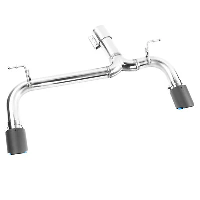 Black Chrome Carbon Axle Back Muffler Exhaust For BMW F30 F32 335i 435i 2012-16 - Image 1 of 4