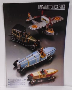 LINEA HISTORICA PAYA TRENES ESCALA O HOJALATA JUGUETES CUERDA 1988 VOLANTE PROMOCIONAL - Imagen 1 de 5