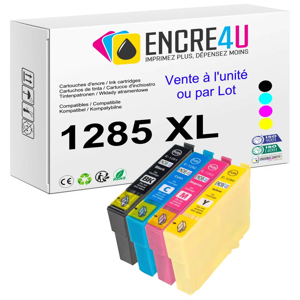 PREMIUM - Cartouches d'encre compatibles avec Epson ( série T1285 XL / Renard ) - Photo 1/4