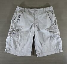Old Navy Cargo Shorts Mens 34 Gray Casual Outdoor Hiking 100% Cotton 34x10