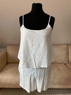 ESMARA Estilo Elegante Mujer Shorts Mono Talla 38 Blanco Lässig & Léger Top - Imagen 1 de 4