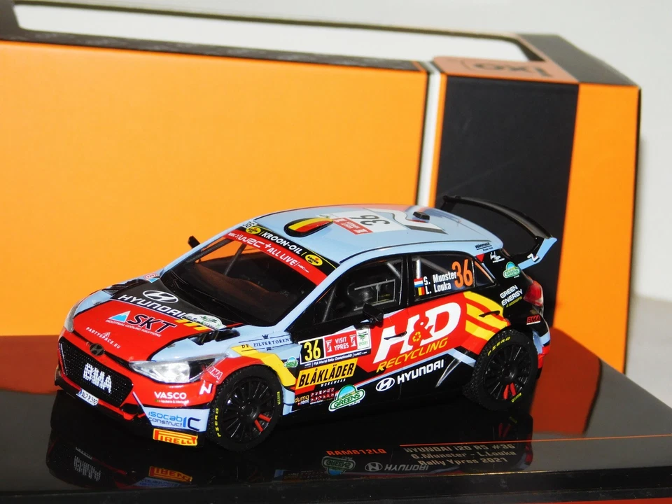 HYUNDAI I20 R5 #36 MUNSTER RALLY YPRES 2021 IXO RAM812LQ 1/43 - Immagine 1 di 1