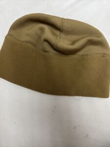 GENUINE Polartec USMC COYOTE BROWN MICRO FLEECE CAP HAT L/XL