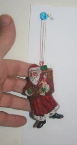 VINTAGE BELSNICKEL SANTA CHRISTMAS ORNAMENT FIGURINE MADE HONG KONG - Picture 1 of 6