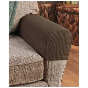Armrest Covers Stretchy 2 Piece Set Chair or Sofa Arm Protectors Stretch to Fit - Picture 1 of 10