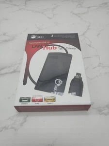 SIIG USB-C to USB 3.0 Hub & Gigabit Ethernet LAN Adapter Hub Thunderbolt 3 - Picture 1 of 3
