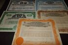 Lot 5 certificat de stock vintage huile Franklin baie d'Hudson mines de charbon 1919-1947
