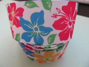 Grosgrain Nastro di Fiori Colorato Floreale 1,5" 40MM - Foto 1 di 1